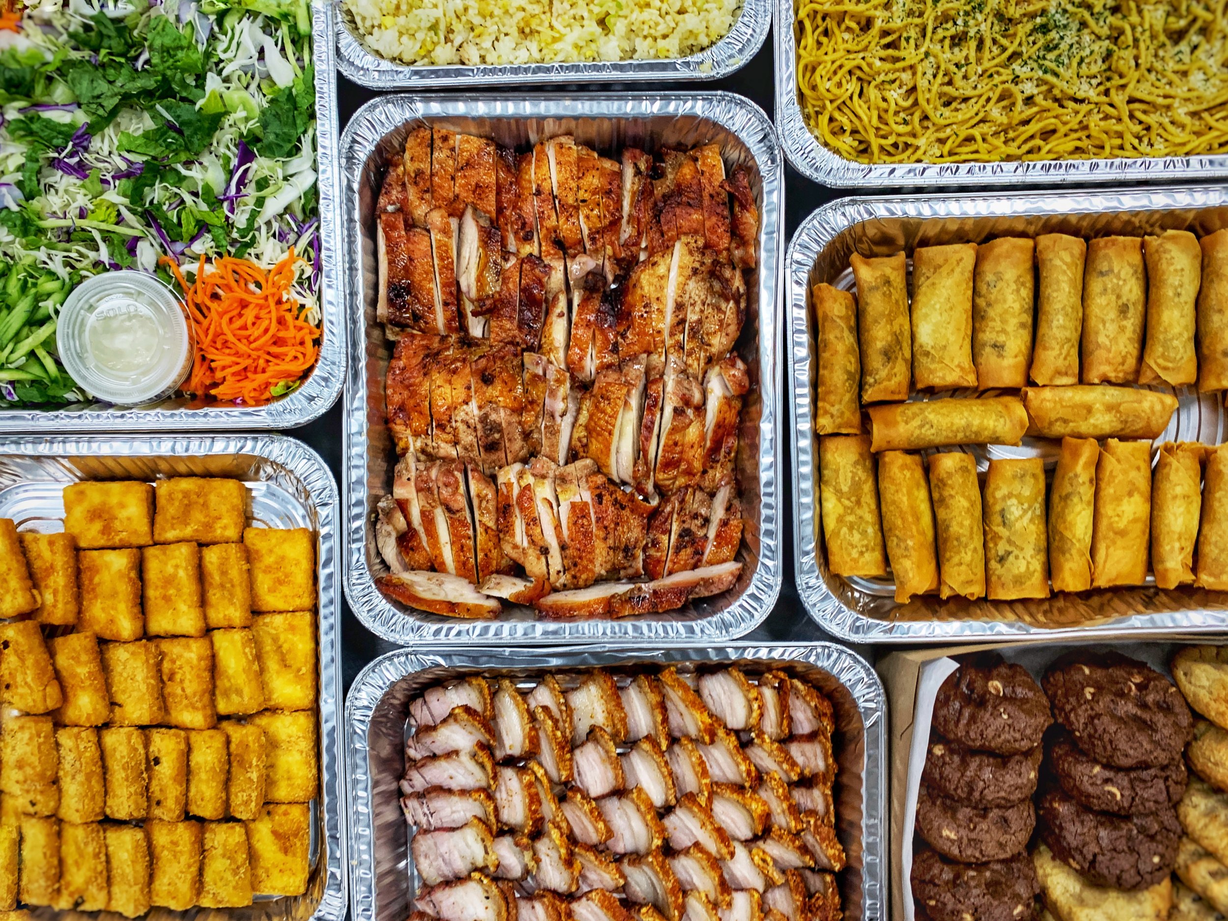 Catering spread from Phở 99 & Grill