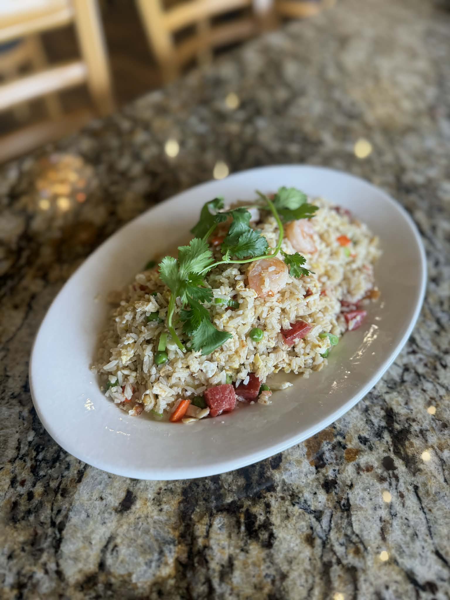 Plate of Vietnamese fried rice